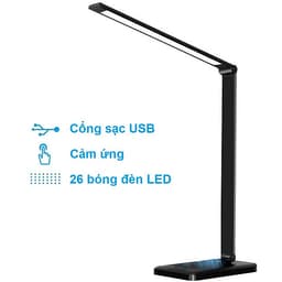 Đèn Bàn Học Đọc Sách, Làm Việc (Học Sinh, Sinh Viên, Văn Phòng) LED Chống Cận, Cảm Ứng Nhôm Cao Cấp eLights TD-621