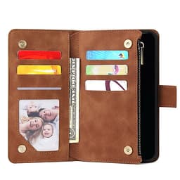 For iPhone 11 iPhone 11 pro iPhone 11 pro max PU Leather Side Magnetic Buckle Multi-card Bracket Full Protective Case with Zipper Wallet Style:iPhone 11 Pro