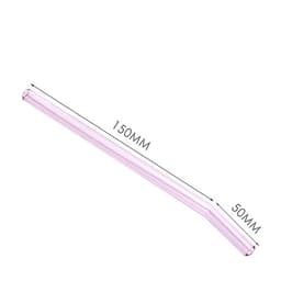 Ống Hút Thủy Tinh Lẻ Thẳng/Cong - Nhiều Màu - 20cm x 0.8cm