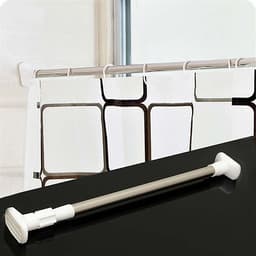 Thanh treo rèm cửa inox đa năng, không cần khoan tường hay bắt vít, thay đổi vị trí linh hoạt HT03