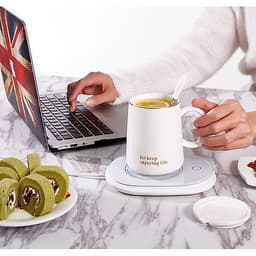 Ly uống nước cafe giữ nóng nhiệt độ, ly đun nước văn phòng, cốc gia nhiệt giữ nóng