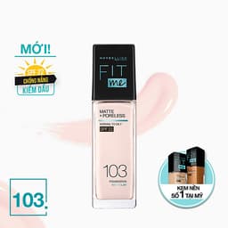 Kem Nền Mịn Nhẹ Kiềm Dầu Fit Me Maybelline New York Matte Poreless Foundation 30ml
