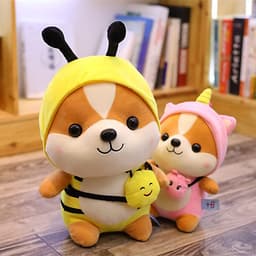 Gấu bông chú chó Shiba đeo túi đáng yêu 25cm