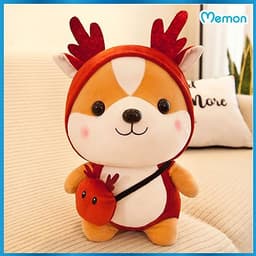 Gấu bông chó Shiba cosplay 25cm cao cấp - Hàng chính hãng Memon - Đồ chơi thú nhồi bông chó Shiba cosplay, Kích thước 25cm, Bông gòn mềm mịn, bền đẹp, dễ sử dụng và an toàn cho trẻ nhỏ.