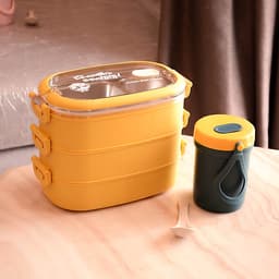 Hộp Cơm Giữ Nhiệt INOX304 Hiện Đại Kèm Hộp Đựng Canh Soup
