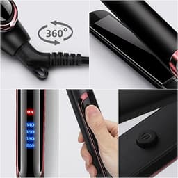 Máy ép duỗi tóc 2 trong 1 cao cấp kiểu Hàn Quốc NA-8868 Trắng Đen