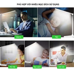 Đèn Bàn Học Đọc Sách, Làm Việc (Học Sinh, Sinh Viên, Văn Phòng) LED Chống Cận, Cảm Ứng Nhôm Cao Cấp eLights TD-621