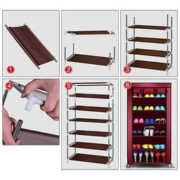 Tủ Vải Để Giày Dép Đa Năng, Tủ Vải Khung Nhôm Giày Dép Tiện Lợi, Hàng Chính Hãng Amalife