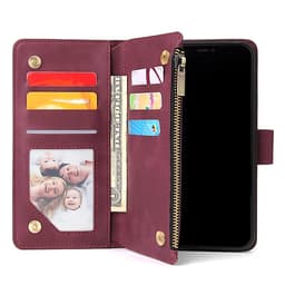 For iPhone 11 iPhone 11 pro iPhone 11 pro max PU Leather Side Magnetic Buckle Multi-card Bracket Full Protective Case with Zipper Wallet Style:iPhone 11 Pro