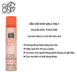 DẦU GỘI KHÔ GIRLZ ONLY 200ML, BỒNG BỀNH CHO TÓC BẾT, CÓ HƯƠNG THƠM, 5 PHÂN LOẠI, HÀNG CHÍNH HÃNG