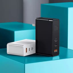 Củ sạc nhanh Baseus GaN 120W 120W PD3.0 QC3.0 SCP FCP 3 cổng sạc với 2 cổng Type-C và 1 cổng sạc mini cho laptop