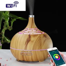Máy phun sương tạo ẩm khuếch tán tinh dầu kết nối Wifi 150wifi tích hợp đèn LED 7 màu thông minh, Công suất 12W