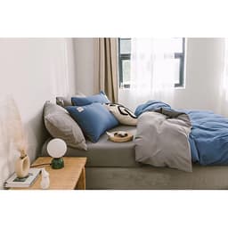 Bộ 4 món chăn ga gối cotton Tici cao cấp TC45 hàng đẹp (set gồm 1 ga, 1 chăn có khóa lồng được ruột, 2 vỏ gối)