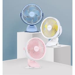 Quạt sạc mini đế kẹp xoay góc 360 độ, dung lượng 2000mAh thời gian sử dụng lên đến 5 giờ, an toàn cho trẻ nhỏ YOOBAO F15 - Hãng phân phối chính thức