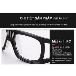 Kính Bảo Vệ Chơi Thể Thao, Bóng Rổ, Bóng Đá Chống Sương Mù, Mồ Hôi Cao Cấp - Có Thể Lắp Mắt Kính Cận