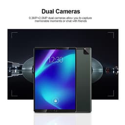 10.1'' Metal Tablet with MT6592 Eight-core Processor 1280*800 Resolution 2GB+32GB Memory Support 2G/3G Calls Grey+Black