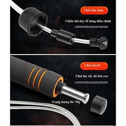 Dây nhảy thể dục TS-02, dây tập 2 lớp dày 4.5mm bền nhẹ cao cấp - POKI