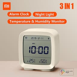 Đồng hồ báo thức thông minh Xiaomi Qingping BT Alarm Clock Temperature Humidity Monitoring Night Light 3 in 1 Multifunctional Clock Work With Mijia