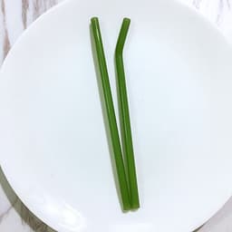 Ống Hút Thủy Tinh Lẻ Thẳng/Cong - Nhiều Màu - 20cm x 0.8cm