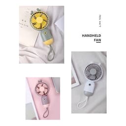 Quạt Mini Cầm Tay Sạc USB 500Mah Nhỏ Gọn Kèm Dây Đeo Hình Có Tai Xinh Xắn