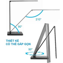 Đèn Bàn Học Đọc Sách, Làm Việc (Học Sinh, Sinh Viên, Văn Phòng) LED Chống Cận, Cảm Ứng Nhôm Cao Cấp eLights TD-621