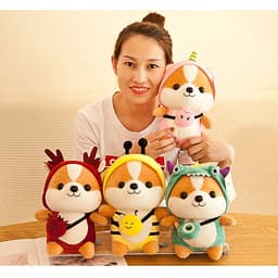 Thú Bông Chó Shiba Hóa Trang Cosplay Ngộ Nghĩnh 25cm Quà Tặng Siêu Dễ Thương