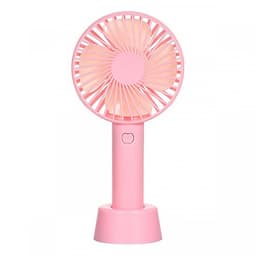Quạt Mini Cầm Tay Tích Điện 3 Tốc Độ Gió, có đế để bàn (Giao màu ngẫu nhiên)