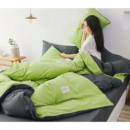 Bộ 4 món chăn ga gối cotton Tici cao cấp TC45 hàng đẹp (set gồm 1 ga, 1 chăn có khóa lồng được ruột, 2 vỏ gối)