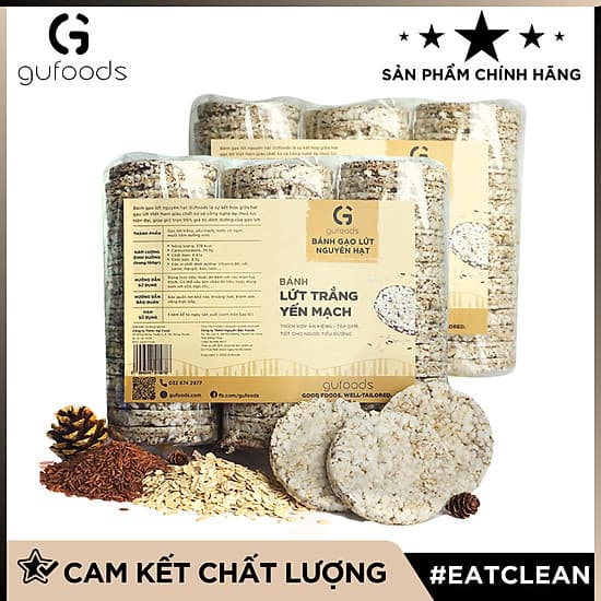 Combo 2 Bánh ăn kiêng gạo lứt GUfoods (mỗi gói 500g)