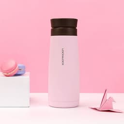 Bình Giữ Nhiệt Lock&Lock Macaron 450ml LHC4230 - Hàng Chính Hãng, Chất Liệu Thép Không Gỉ, Có Lưới Lọc Trà Tiện Dụng Kèm Ống Hút Inox 304