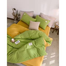 Bộ 4 món chăn ga gối cotton Tici cao cấp TC45 hàng đẹp (set gồm 1 ga, 1 chăn có khóa lồng được ruột, 2 vỏ gối)