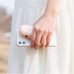 Quạt mini cầm tay kiêm pin sạc dự phòng và kẹp điện thoại 3 trong 1 nhỏ gọn tiện lợi dung lượng 1200mAh thiết kế mặt LED điện tử