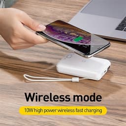 Pin dự phòng tích hợp sạc nhanh không dây 10.000 mAh  Mini S (10W Wireless, 18W PD/ Quick Charge 3.0) Baseus - Hàng chính hãng