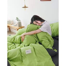 Bộ 4 món chăn ga gối cotton Tici cao cấp TC45 hàng đẹp (set gồm 1 ga, 1 chăn có khóa lồng được ruột, 2 vỏ gối)