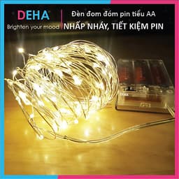 Đèn đom đóm dùng pin tiểu DEHA dây led cao cấp trang trí phòng, cắm trại.