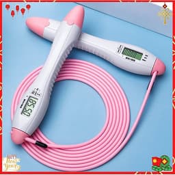 Dây nhảy lõi thép Cleacco tự động đếm số , đếm giờ , tích hợp đo calo , quãng đường