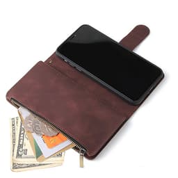 For iPhone 11 iPhone 11 pro iPhone 11 pro max PU Leather Side Magnetic Buckle Multi-card Bracket Full Protective Case with Zipper Wallet Style:iPhone 11 Pro
