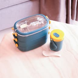 Hộp Cơm Giữ Nhiệt INOX304 Hiện Đại Kèm Hộp Đựng Canh Soup