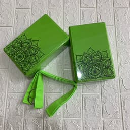 Bộ 2 gạch tập và 1 dây yoga cotton