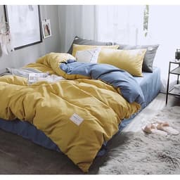 Bộ 4 món chăn ga gối cotton Tici cao cấp TC45 hàng đẹp (set gồm 1 ga, 1 chăn có khóa lồng được ruột, 2 vỏ gối)