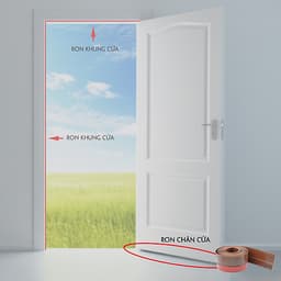 Ron Dán Chân Cửa Legaxi Keo Đỏ Cải Tiến Ngăn Bụi và Côn Trùng 25 35 45 60 110mm 