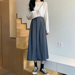 Chân Váy Chữ A Lưng Cao Thời Trang Cho Nữ