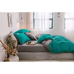 Bộ 4 món chăn ga gối cotton Tici cao cấp TC45 hàng đẹp (set gồm 1 ga, 1 chăn có khóa lồng được ruột, 2 vỏ gối)