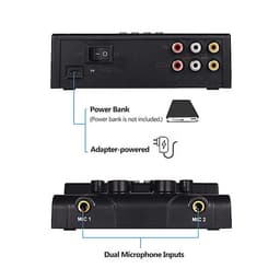 Bàn Trộn Âm Karaoke Mini Muslady MF-8 2 Điểm Cắm Mic Hỗ Trợ Chức Năng Ghi Âm MP3 