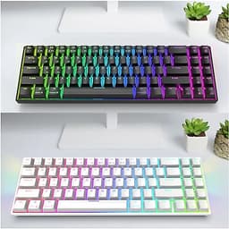 Bàn phím cơ không dây mini LED RGB 71 phím - Red Swicth - Hàng chính hãng