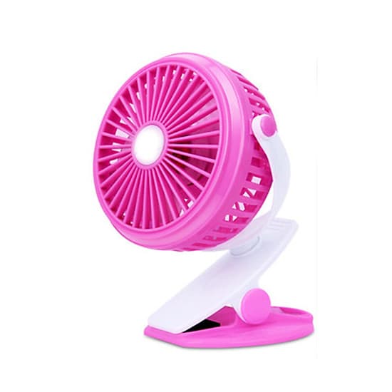 Quạt sạc mini xoay góc 720 độ đế kẹp đa năng hoặc đặt bàn pin 2000mAh an toàn với trẻ Double Pow F602C