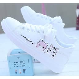 Giày thể thao trắng siêu nhẹ thoải mái cho nữ
