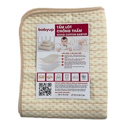Tấm lót chống thấm cho bé Organic Good Cotton Babyup. Miếng lót chống thấm 4 lớp, mềm mại, thoáng khí, siêu thấm hút, có thể giặt, an toàn cho bé