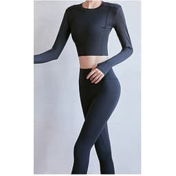 Bộ Đồ Tập Gym, Yoga, Aerobic Nữ - Quần Áo Thể Thao Nữ Áo Dài Tay Xỏ Ngón Và Quần Dài