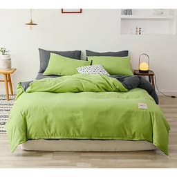 Bộ 4 món chăn ga gối cotton Tici cao cấp TC45 hàng đẹp (set gồm 1 ga, 1 chăn có khóa lồng được ruột, 2 vỏ gối)